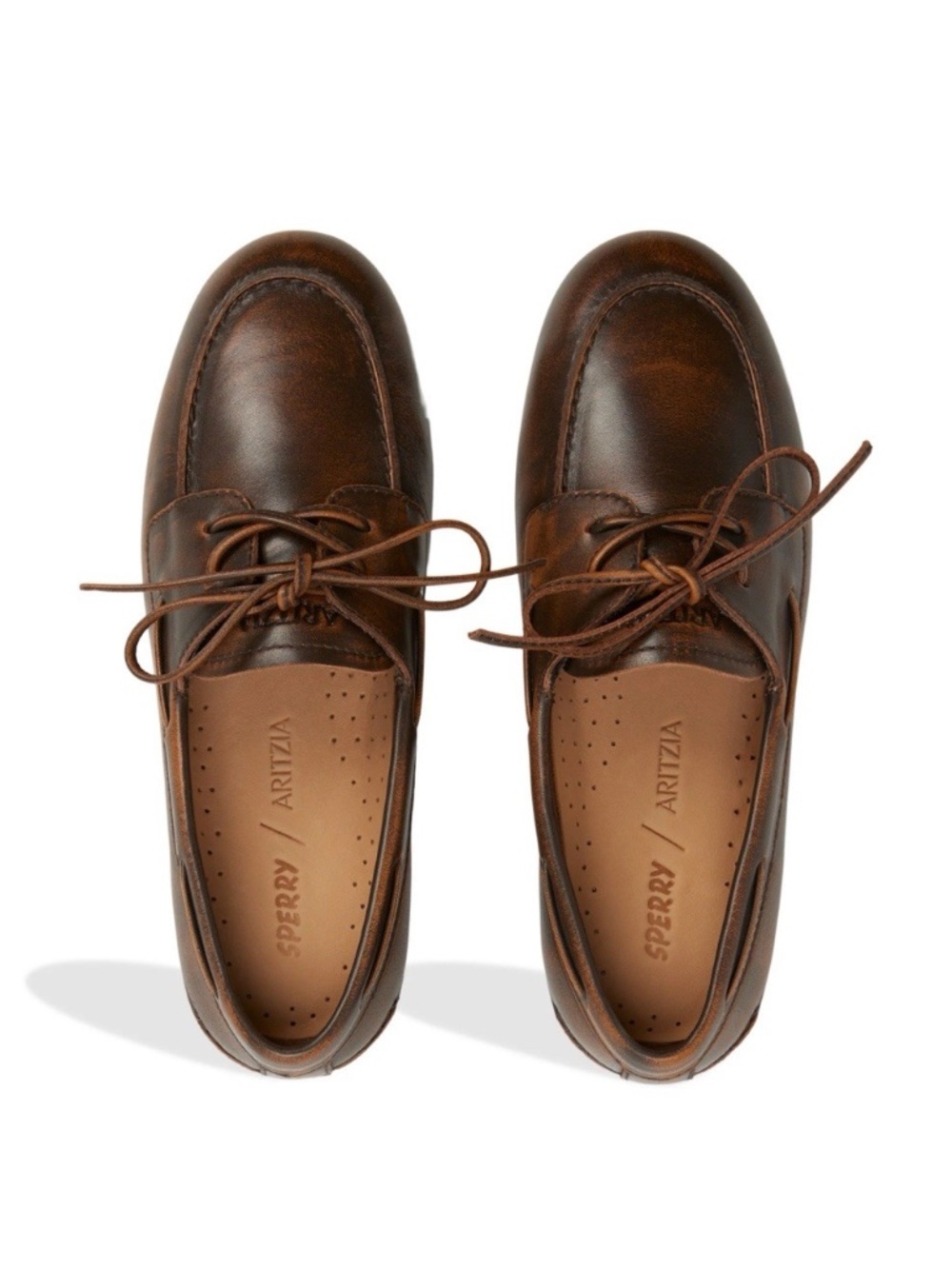 EUC Sperry x Aritzia Slim Boat Shoe Dark Brown Loafer Size 6